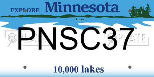 PNSC37 Minnesota License Plate
