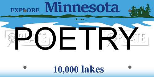 POETRY Minnesota License Plate