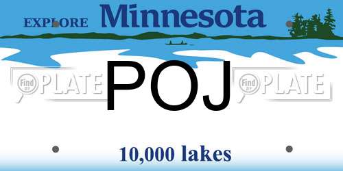 POJ Minnesota License Plate