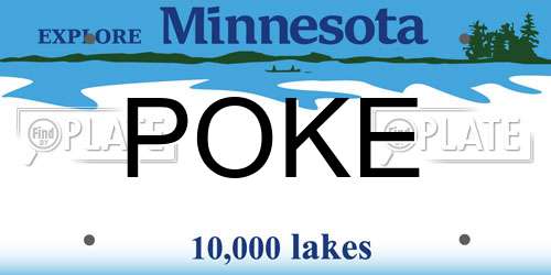 POKE Minnesota License Plate