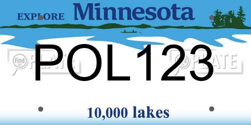 POL123 Minnesota License Plate