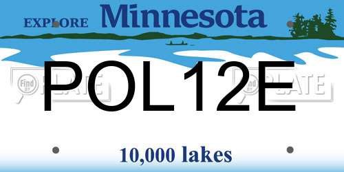 POL12E Minnesota License Plate