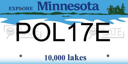 POL17E Minnesota License Plate