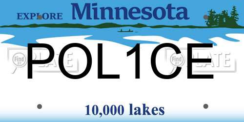 POL1CE Minnesota License Plate