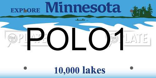 POLO1 Minnesota License Plate
