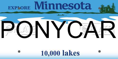 PONYCAR Minnesota License Plate