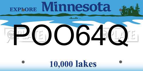 POO64Q Minnesota License Plate