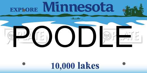 POODLE Minnesota License Plate