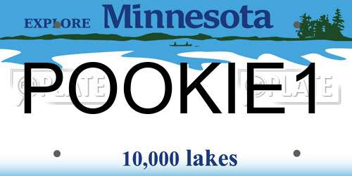 POOKIE1 Minnesota License Plate