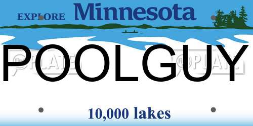 POOLGUY Minnesota License Plate