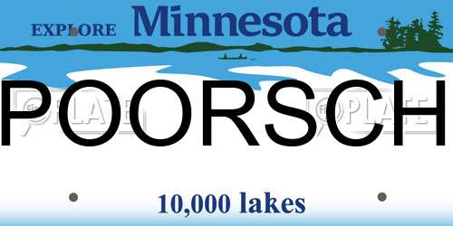 POORSCH Minnesota License Plate
