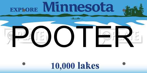 POOTER Minnesota License Plate
