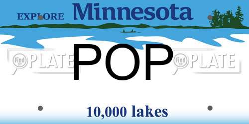 POP Minnesota License Plate