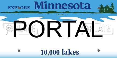 PORTAL Minnesota License Plate