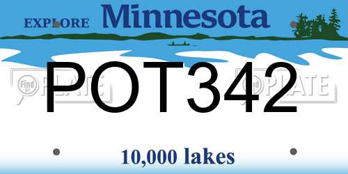 POT342 Minnesota License Plate