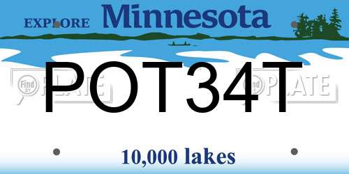 POT34T Minnesota License Plate