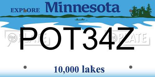 POT34Z Minnesota License Plate