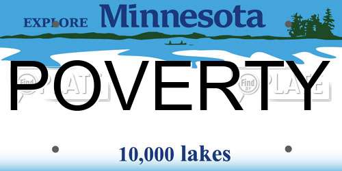 POVERTY Minnesota License Plate