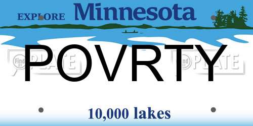 POVRTY Minnesota License Plate