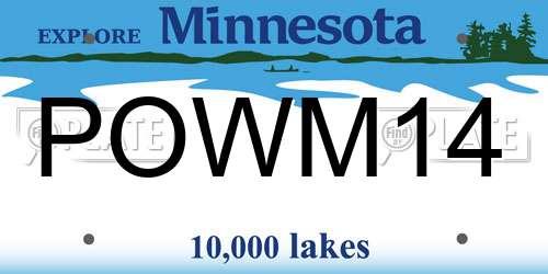 POWM14 Minnesota License Plate