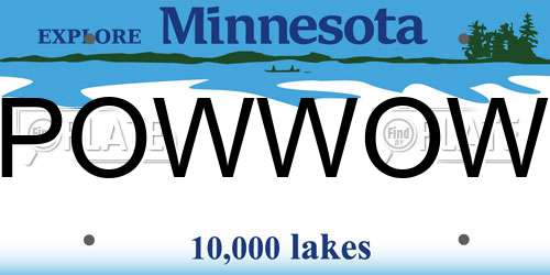 POWWOW Minnesota License Plate