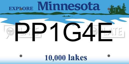PP1G4E Minnesota License Plate