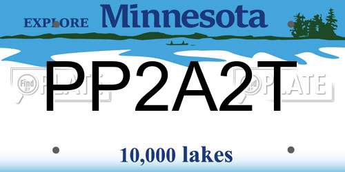 PP2A2T Minnesota License Plate