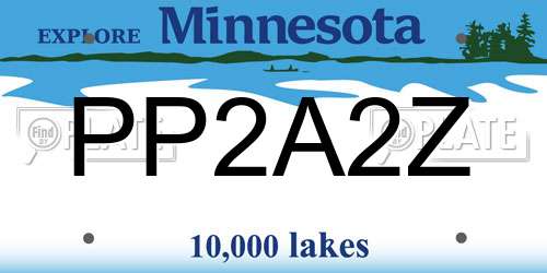 PP2A2Z Minnesota License Plate