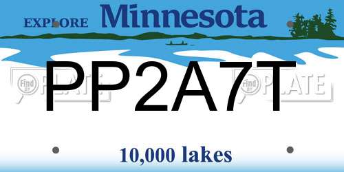 PP2A7T Minnesota License Plate