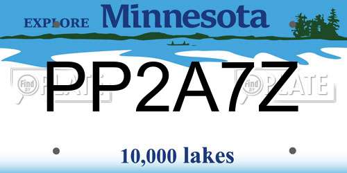 PP2A7Z Minnesota License Plate