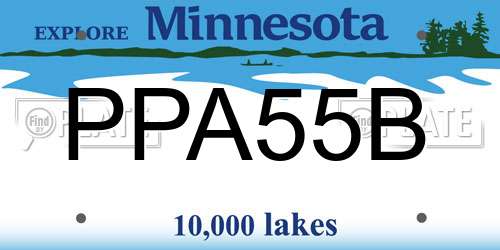 PPA55B Minnesota License Plate
