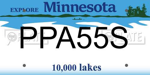 PPA55S Minnesota License Plate