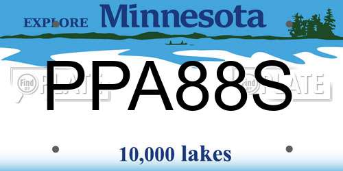 PPA88S Minnesota License Plate