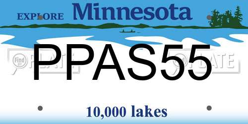 PPAS55 Minnesota License Plate
