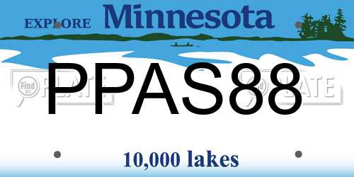 PPAS88 Minnesota License Plate