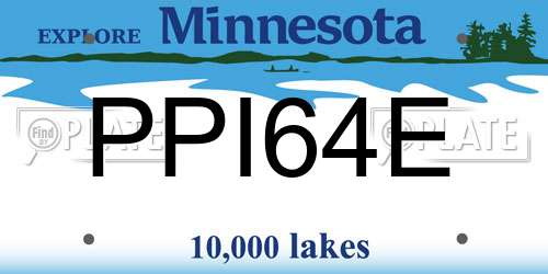 PPI64E Minnesota License Plate