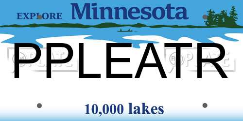 PPLEATR Minnesota License Plate