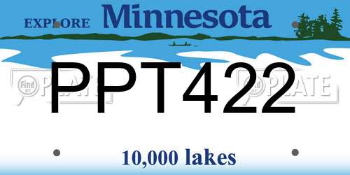 PPT422 Minnesota License Plate