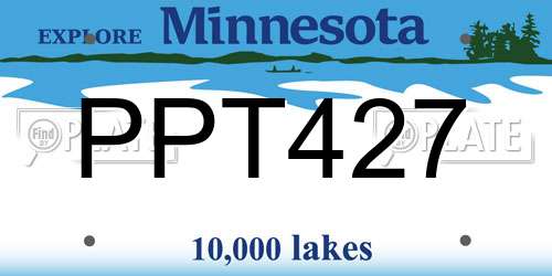 PPT427 Minnesota License Plate