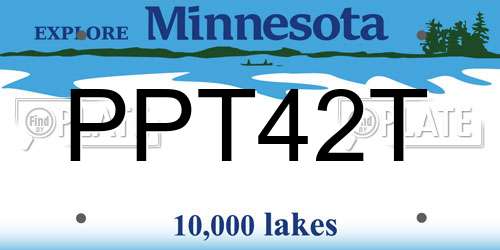 PPT42T Minnesota License Plate