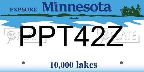 PPT42Z Minnesota License Plate