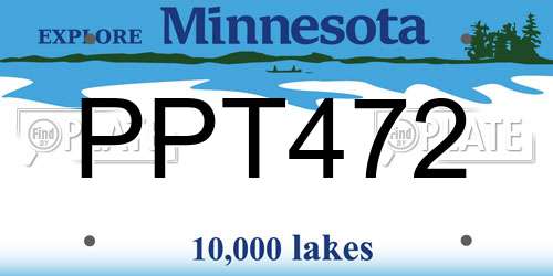 PPT472 Minnesota License Plate
