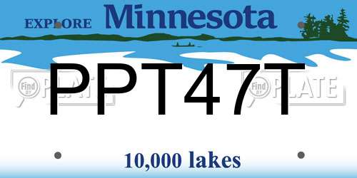 PPT47T Minnesota License Plate