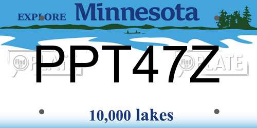 PPT47Z Minnesota License Plate