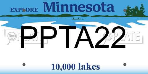 PPTA22 Minnesota License Plate