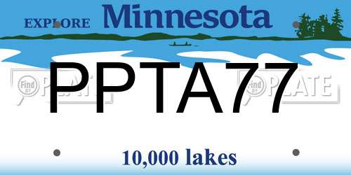 PPTA77 Minnesota License Plate