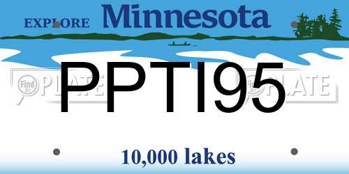 PPTI95 Minnesota License Plate