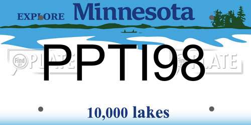 PPTI98 Minnesota License Plate