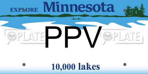 PPV Minnesota License Plate
