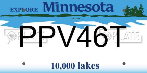 PPV46T Minnesota License Plate